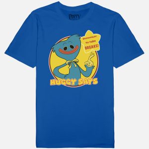 Poppy Playtime Huggy Wuggy "Huggy Says" Blue Tee