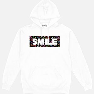 Poppy Playtime Smile CatNap White Drawstring Hoodie